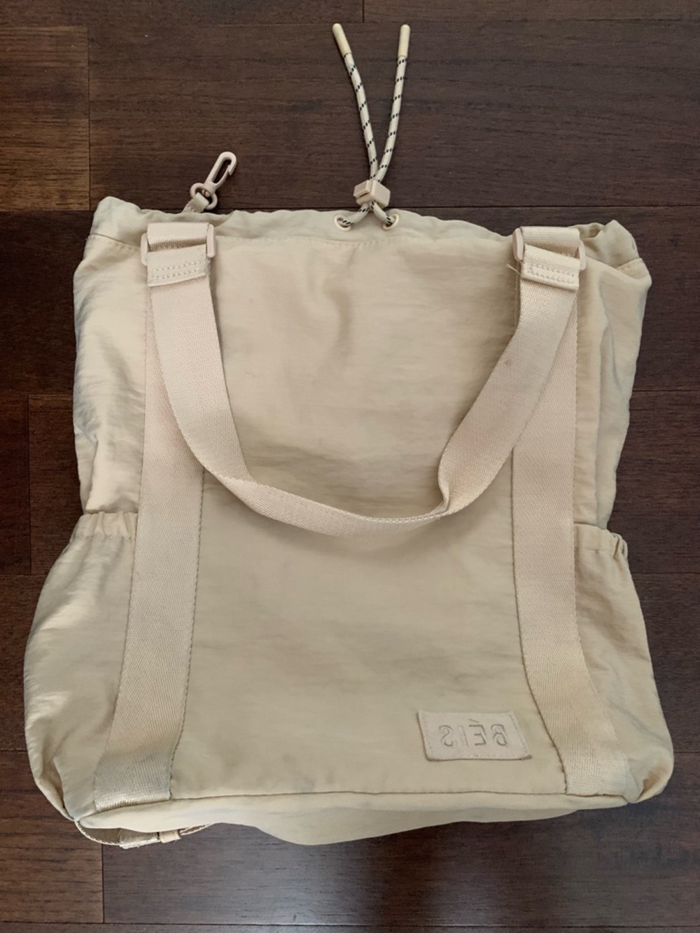 BEIS Cream Convertible Tote-Backpack